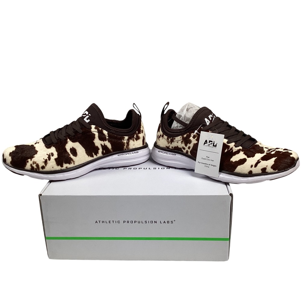 APL Athletic Propulsion Labs Women's Iconic Phantom Cow Print Sneakers Size 7.5 - Picture 6 of 7